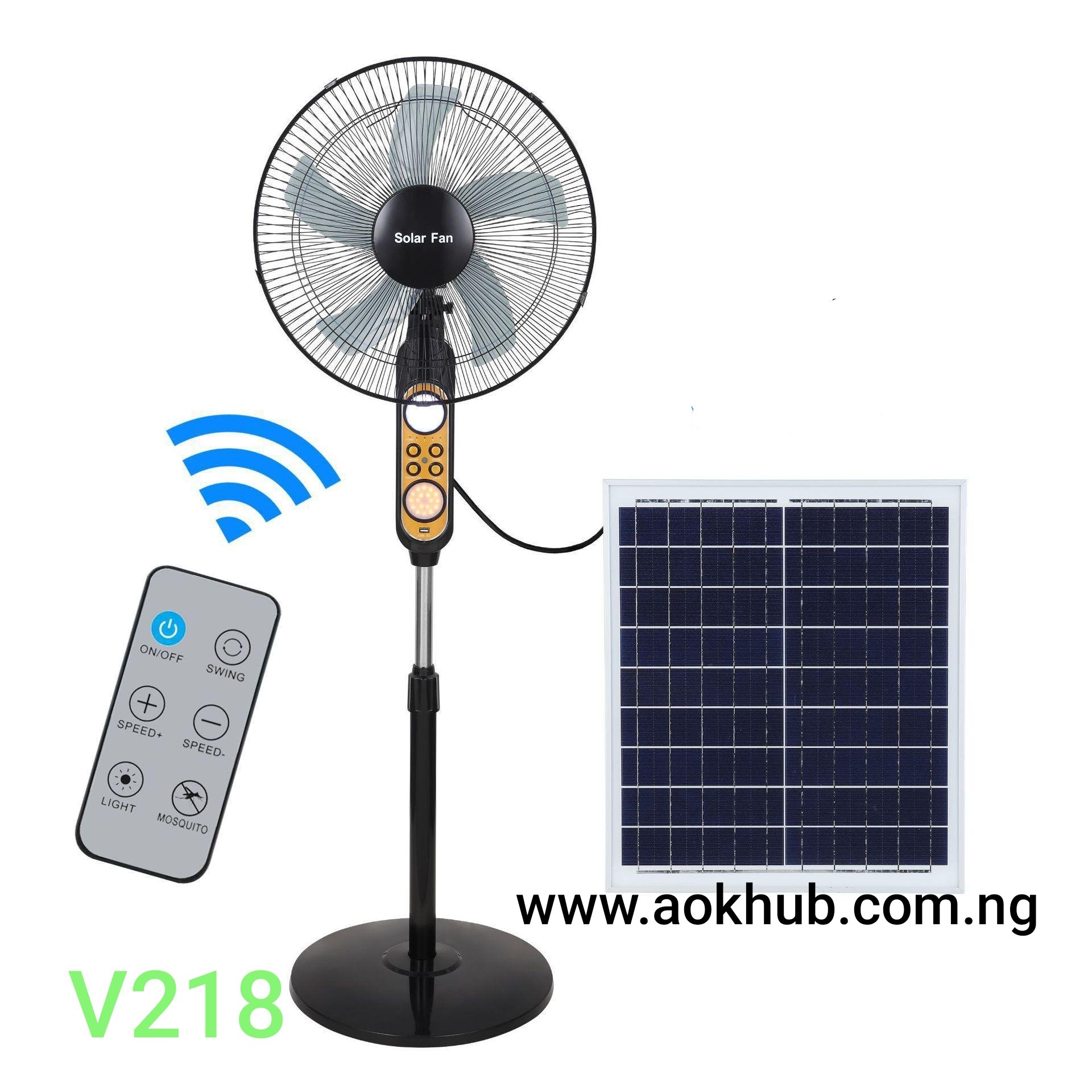 16" Solar Standing fan - Image 2